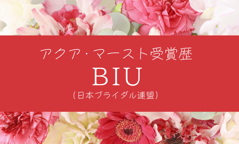 アクア・マースト受賞歴：BIU（日本ブライダル連盟）